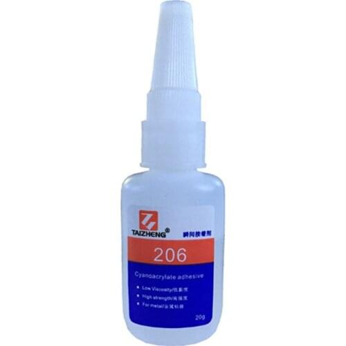 TAIZHENG 206 is low whitening low odor 206 metal plastic quick instant glue 20G