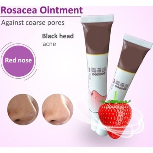 Herbal Anti Nose Mites Remove Acne Rosacea Cream Red Acne Nose Bleaching Remover Face Shrink Ointment Pores Treatment Black E7U6