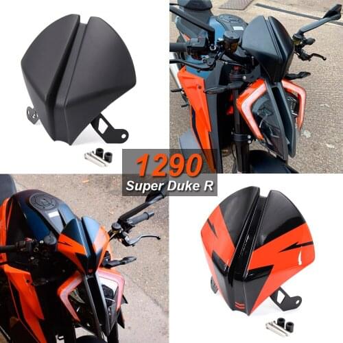 NEW For 1290 Super Duke R 2020 2021 Black/Orange Motorcycle Front Windscreen Windshield Airflow Wind Deflector