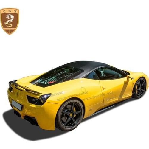 For Ferrari 458 Carbon Fiber Double Blade Rear Spoiler Glossy Finish F458 Trunk Wing