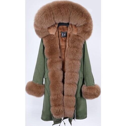 Longer pie overcoming raccoon fur, oversized fur collar fur, loose casual jacket for women winter