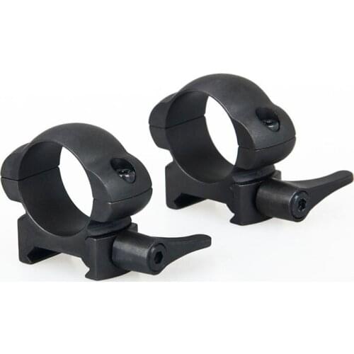 1 Pair Hunting 30mm / 25.4mm 1" Quick Release Scope Mount Ring Adapter 20mm Rail Weaver Picatinny QD Flashlight Laser Pistol