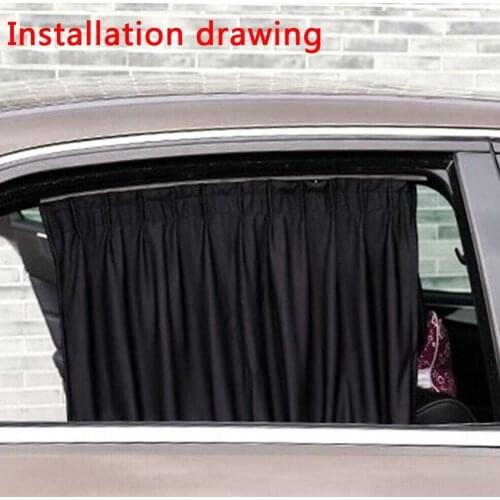 2Pcs Car Anti-UV Side Window Sunshades Parasol Car Window Shade Curtain Auto Rear Windshield Sun Block Universal Privacy Protect