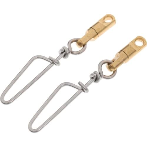 2pcs Fishing Swivel With Coastlock Snap Stainless Steel Fishing Connector
