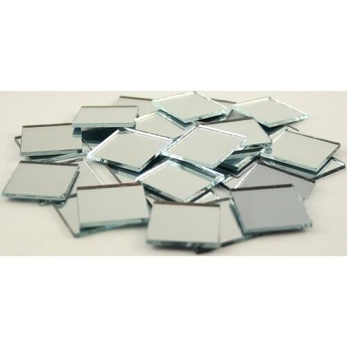 2X2CM Small Glass Square Craft Mirrors Bulk 100 Pieces Mosaic Tiles