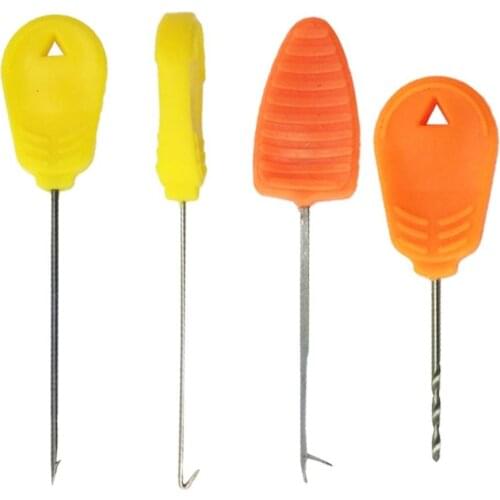 4pcs Baiting Needles For Carp Fishing Boilies Pop Up Corn Hair Making Tools Splicing Needles Drills Leadcore Line Tool
