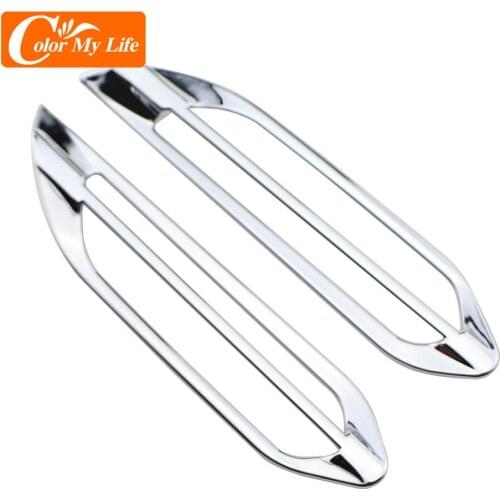 ABS Chrome Car Air Vent Cover Trim for Peugeot 208 GTI 2014 2Pcs/Set Air Conditioning Outlet Panel Sequins Sticker Color My Life