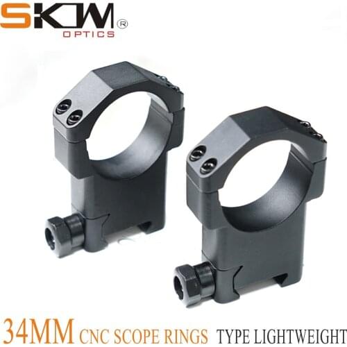 Free shipping SKWGEAR Tactical Lightweight 34mm scope rings RifleScope Mount Fit Picatinny Mil CNC rifle scope ring