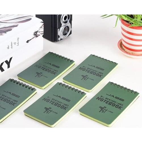 1 Pcs Tactical Notebook All Weather Lined Waterproof Thick Notepad Portable Camping Paper Loose-leaf Travel Outdoor Writing Note