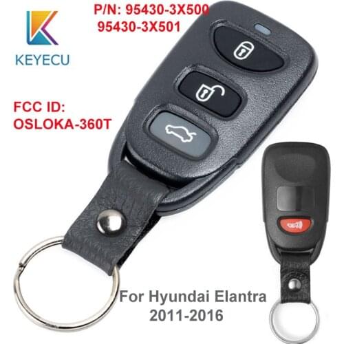 KEYECU for Hyundai Elantra 2011-2016 Remote Control Car Key Fob FCC ID: OSLOKA-360T 95430-3X500 95430-3X501
