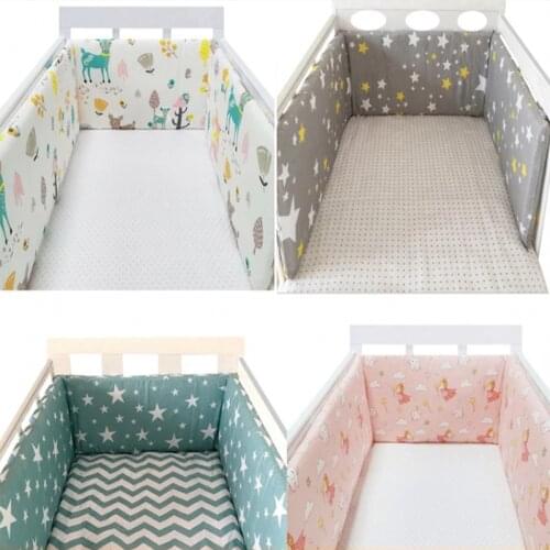 One Piece Baby Cot Bumper Baby Head Protector Baby Bed Protection Bumper Printed Cotton Baby Bumpers In The Cribs 200*30 cm