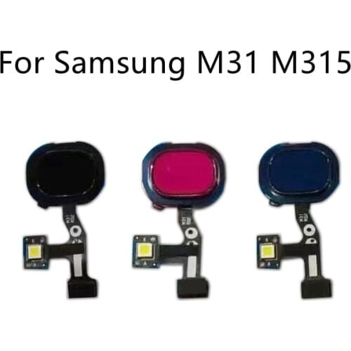 For Samsung Galaxy M31 M315 Fingerprint Scanner Flex Cable Touch Sensor ID Home Button Return Ribbon Flex Cable Repair Parts