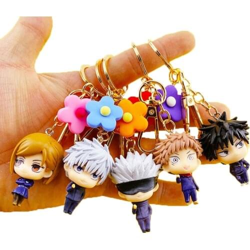 Jujutsu Kaisen Action Figure Toys Cartoon Gojo Satoru Yuji Itadori Kugisaki Nobara Dolls Jujutsu Kaisen Garage Kit Keyring