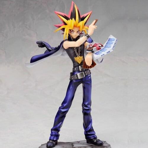 20CM Anime Duel Monsters Yugi Muto Figurine PVC Action Figure Replaceable Accessorie Model Toy Birthday Gift Movie Collection