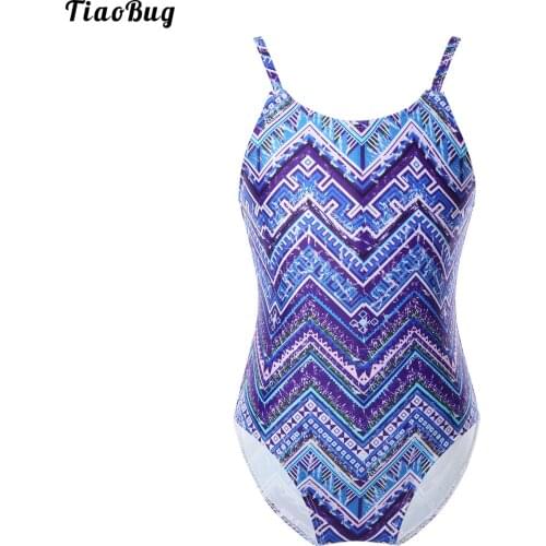 TiaoBug Summer Kids Girls Swimwear 1Pc Colorful Fish Scales Pattern Camisole Bodysuit Swimsuit Bathing Beach Jumpsuit