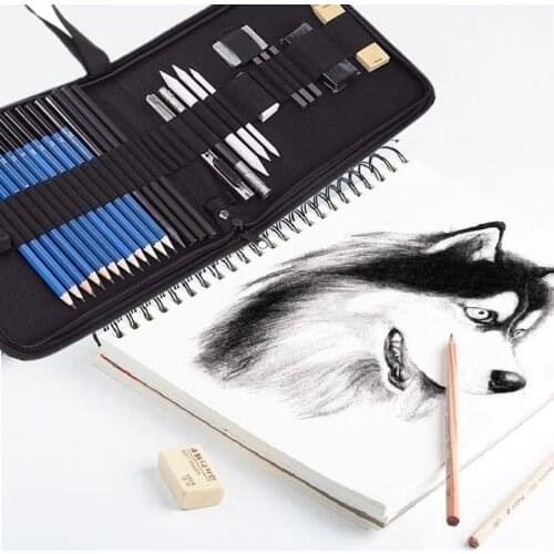 1Set Professional H B Wooden Sketch Pencil Set For Drawing Supplies Fine Arts Painting Artist Pen Carbon Paint Stick 03158