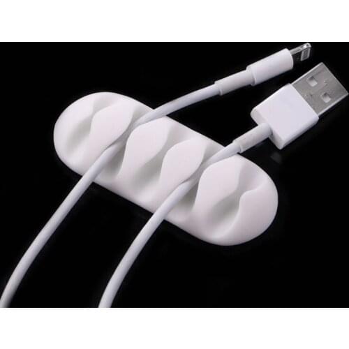 Cord Management Wire Organizer Wall Desktop Cable Holder USB Charging Random Color