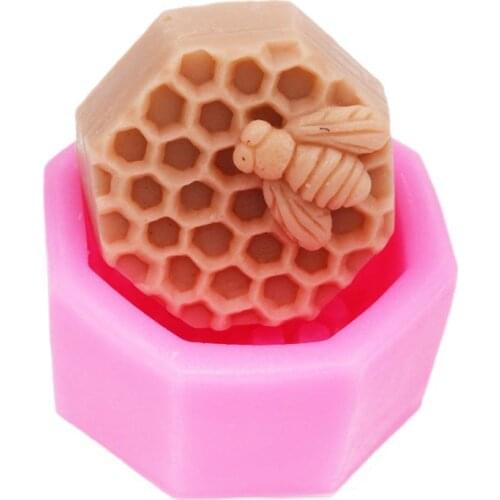 Bee Honeycomb Craft Art Silicone Soap Mold Craft Molds DIY Bee Nest Craft Soap Molds Cake Chocolate Wax Candle Silicone Mold