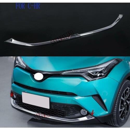 Fit for Toyota C-HR CHR 2016 2017 2018 Front bumper Cover Trim Decoration ABS Chrome Car Accessories Auto Styling