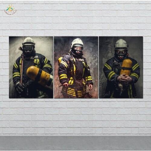 Fireman Pictures Canvas Art Wall Pictures Canvas Prints Painting Artwork Wall Pictures Home Decoration HD Printed
