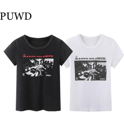 Женские футболки с принтом PUWD China At AliExpress