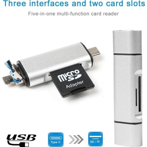 Type C OTG Card Reader With USB Female Interface For PC USB 2.0 Read TF Memory Card Reader Adapter Computer Supplies