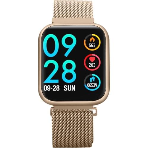 P80 Smart Watch Men Women IP68 Waterproof Smartwatch fitness Bracelet Activity Tracker Heart Rate Blood Pressure 2 straps drop
