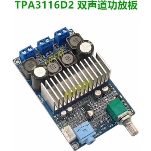 Tpa3116d2 2.0 Dual Channel High Power Digital Power Amplifier Board 12-24 V