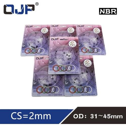 O-ring Waterproof NBR seal O ring Boxed nitrile rubber Gask thickness CS 2mm OD31/32/33/34/35/36/38/40/42/43/45mm