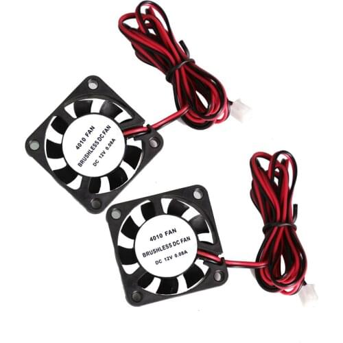 2pcs/set Anet A8 Plus Fan DC12V 24V 40X40X10MM Sleeve/Ball Cooling Fan 4010 PC Laptop Computer Case Brushless Cooler Fan