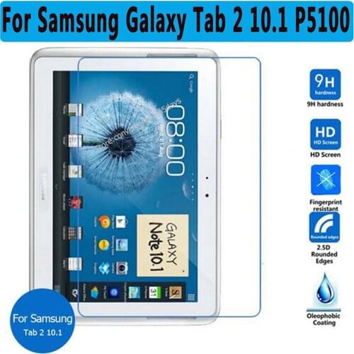 Tempered Glass for Samsung Galaxy Tab 2 10.1 P5100 P5110 P5113 Tab2 10.1" Screen Protector Film for Samsung P5100 Glass Film