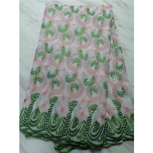 Green Color Nigerian Lace Fabrics 2020 African Swiss Voile Lace High Quality French Swiss Voile Lace in Switzerland For Wedding