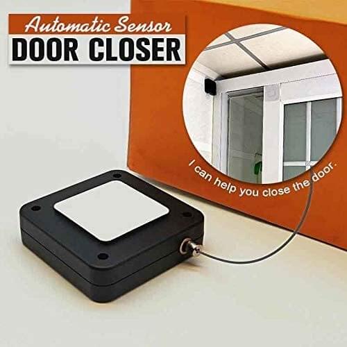 2 Pcs Punch-Free Automatic Sensor Door Closer Multifunctional Self Pull Line Door Closer Automatically Close for All Doors