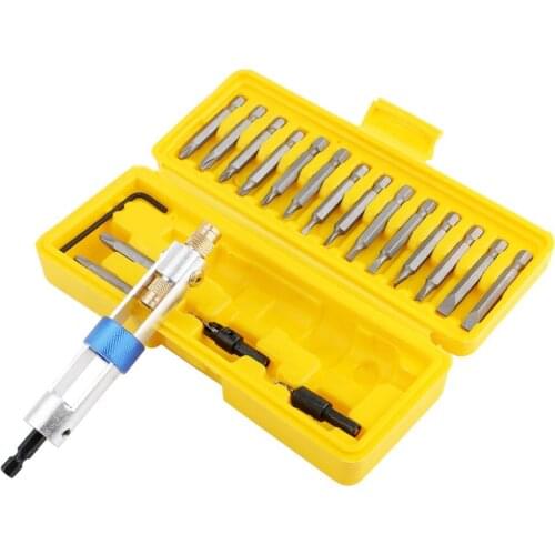20 In 1 Multifunction Manual Screwdriver Bit Tool Set Precision Swap Drill Bit Set Hand Tool Countersink Bits Accessories