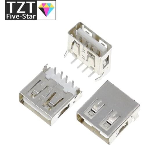 2020 Hot Sale 10Pcs USB Type A Standard Port Female Solder Jacks Connector PCB Socket USB-A Type