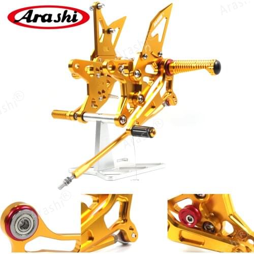 Arashi For KAWASAKI ZX-6R ZX6R ZX636 2018 2019 2020 Rearset Adjustable Footrest Foot Peg Rear Set ZX-6R ZX636 Aluminum