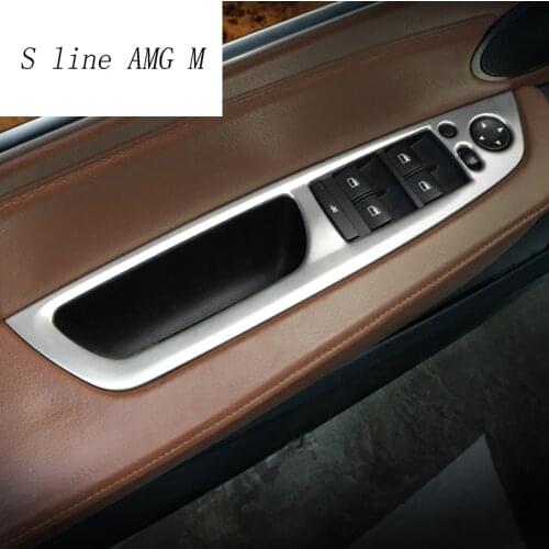 Car Styling Door Armrest panel decoration Cover Sticker Trim for BMW X5 e70 X6 e71 Window Glass Lifting Buttons Auto Accessories