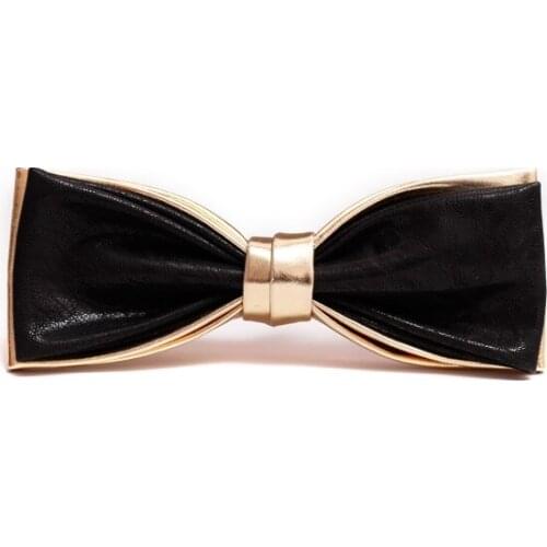 Brand New High Quality Fashion PU Leather Bow Ties for Men Wedding Butterfly Mens Bowtie Brand Gravata Borboleta Great For Party