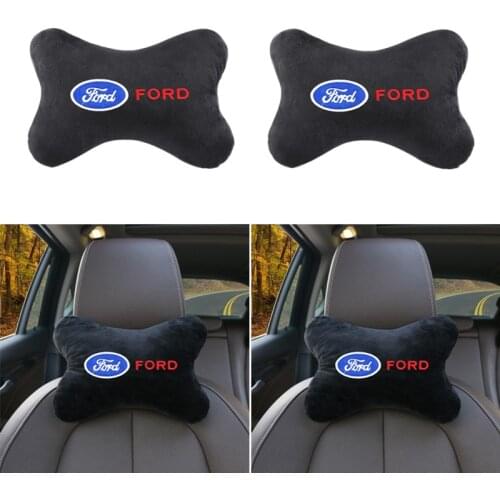 1pcs Car Headrest Cover Auto Seat Cover Head Neck Rest Pillow for Ford Fiesta EcoSport ESCORT focus 1 focus 3 focus 2