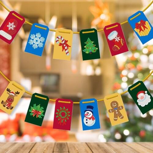 5D DIY Diamond Painting Christmas Decoration Lights LED Fairy Light String Decorations Indoor Bedroom Home Ornaments