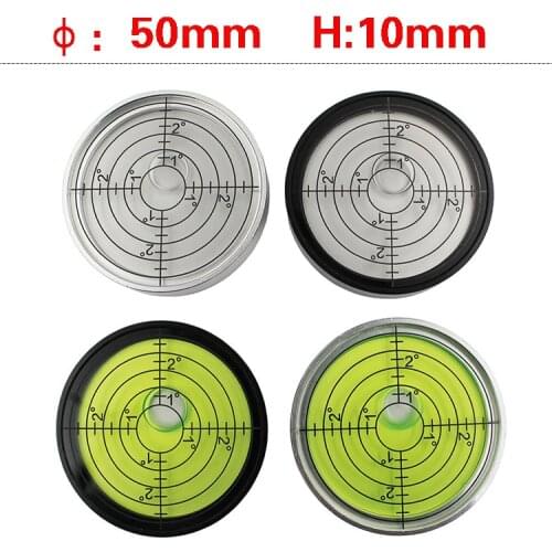 HACCURY Magnetic Level Bubble Metal Mini Spirit Level Bubble Diameter 50mm Green/Clear Color