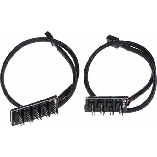 PC Cooler Fan Power Cable 1 Female to 4 Male 4Pin Socket Fan Hub Splitter Cable for 3Pin&4Pin PWM Cooling Fan
