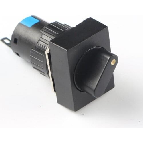 LAY90-V11XF high quality 16mm square knob switch industrial potentiometer knob rotary switch