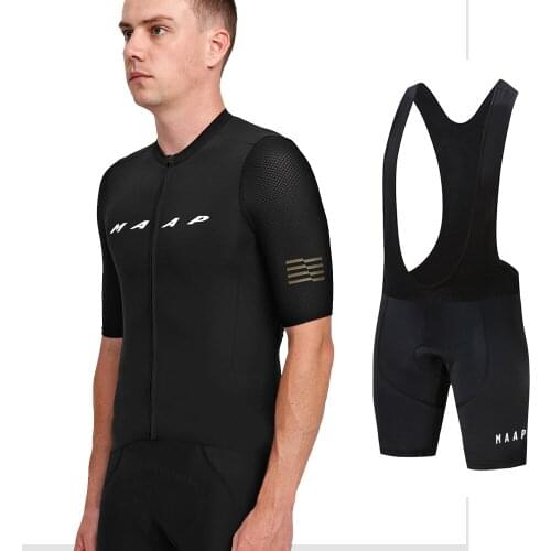 MAAP For Men Cycling Bicicleta Tops Quality Jersey Pants Sets Bib Short Breathable MTB Clothes Maillot