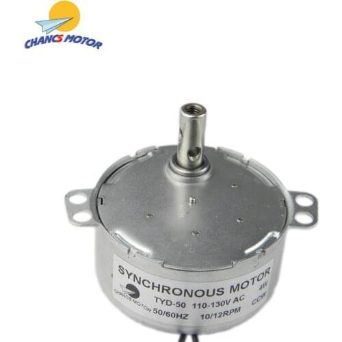 CHANCS TYD-50 Small Synchronous Geared Motor 110V AC 10-12RPM 4W CCW Torque 3Kg.cm