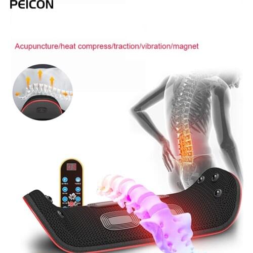 Waist Back Massager Back Pain Reliever Lumbar Traction Device Spine Support Waist Relieve Fatigue Hot Compress Gift Health Item