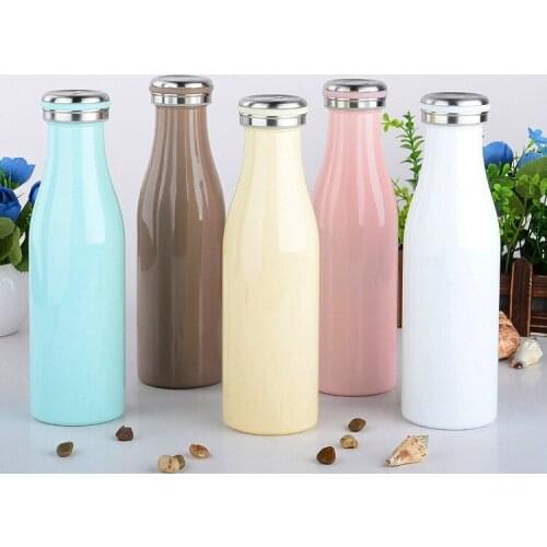 Lovely Creative Portable Female Milk Thermal Bottle Student Stainless Steel Water Cup Milk Thermal Cup