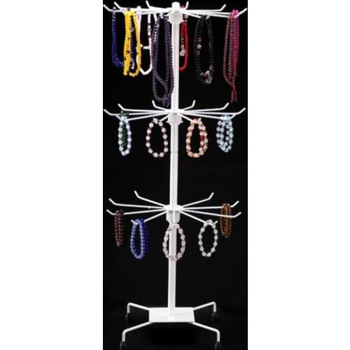 Fashion Metal Necklace Chain Bracelet Rotation display Holder Jewelry Display Stand Rack scarves tie wig bracelet Hanger