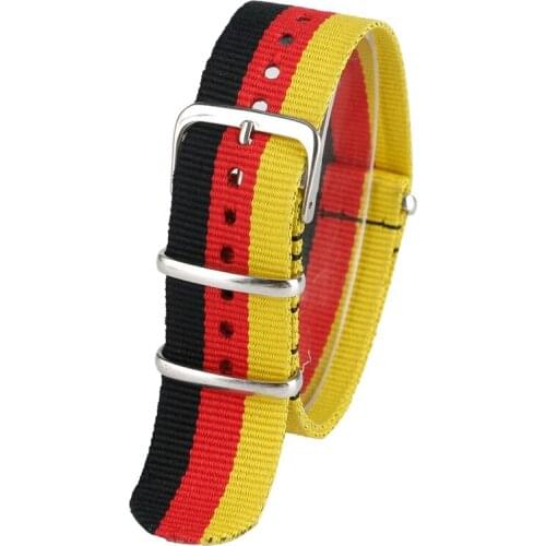 22mm Sport Outdoor German Style Military Nylon High Quality Soft Watch Strap Wrist Band Canvas Bracelet Men Women Watchband