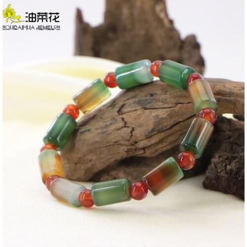 Natural Stone Color Peacock Agates 11 Styles Gemstones Bracelet Bracelet Woman Girl Child Accessories Birthday Christmas Gift